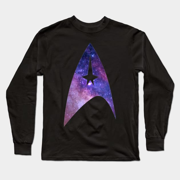 Starfleet Space Glitter Long Sleeve T-Shirt by Sarahstardust71